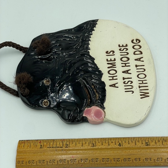 Vintage Smoky Mountain Pottery Lab Dog Ceramic Sign Wall Hanging Studio Art - Picture 8 of 9
